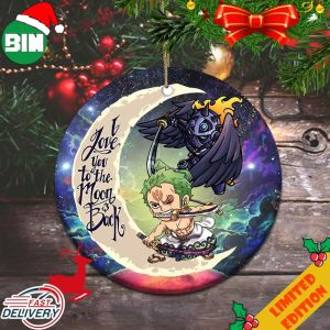 I Love You To The Moon And Back Zoro vs King One Piece Christmas 2023 Ornament