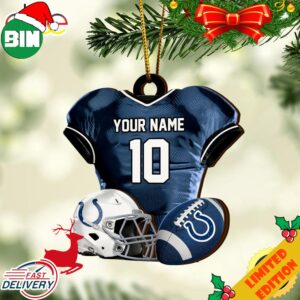 Indianapolis Colts NFL Sport Ornament Custom Name And Number 2023 Christmas Tree Decorations