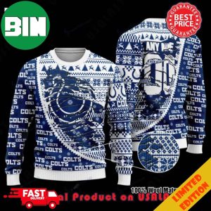 Indianapolis Colts NFL Woolen Custom Name Ugly Christmas Sweater For Men And Women