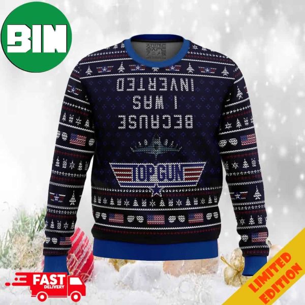 Inverted Top Gun Ugly Christmas Sweater 2023 For Men And Women