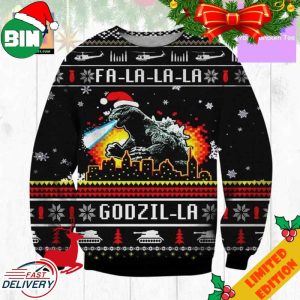 It’s Hoe Hoe Hoe Funny Meme Godzilla Fa La La La Ugly Sweater For Men And Women