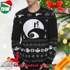 Jack Skellington And Sally The Nightmare Before Christmas Ugly Sweater For Men And Women