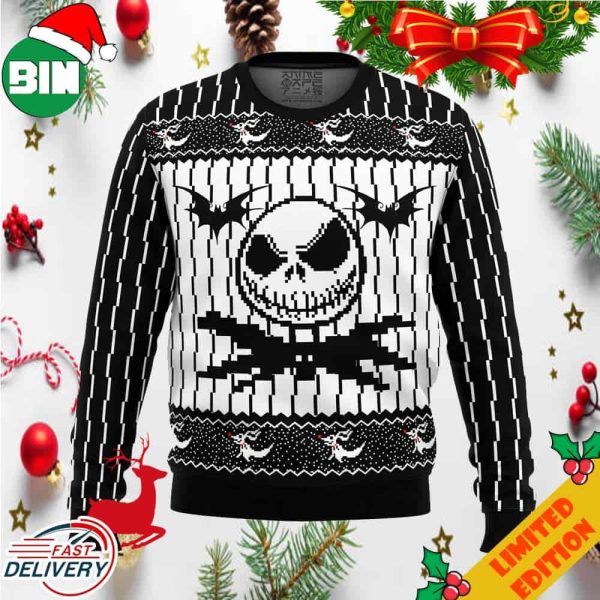 Jack Skellington Nightmare Before Christmas 2023 Ugly Sweater By Anime Ape For Men And Women