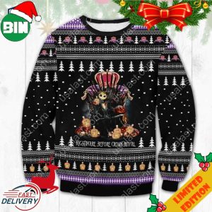 Jack Skellington Nightmare Before Christmas Crown Royal Ugly Christmas Sweater For Men And Women