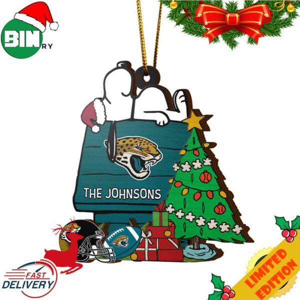 Jacksonville Jaguars Snoopy NFL Sport Ornament Custom Name