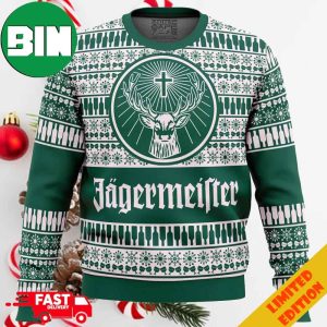 Jagermeister Green Ugly Christmas Sweater For Men And Women