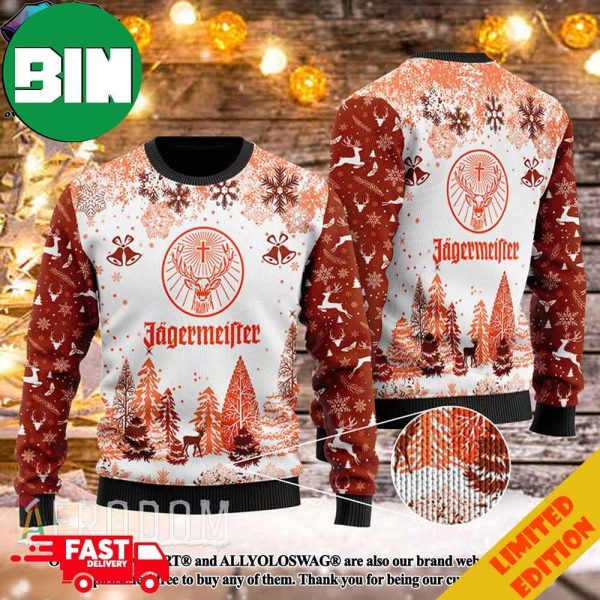 Jagermeister Knitting Pattern Ugly Christmas Holiday Sweater For Men And Women