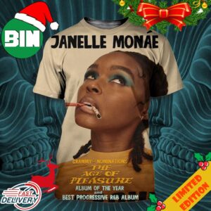 Janelle Monae Grammy Nominations The Age Of Pleasure Album Of The Year And Best Progressive RnB Album 3D T-Shirt