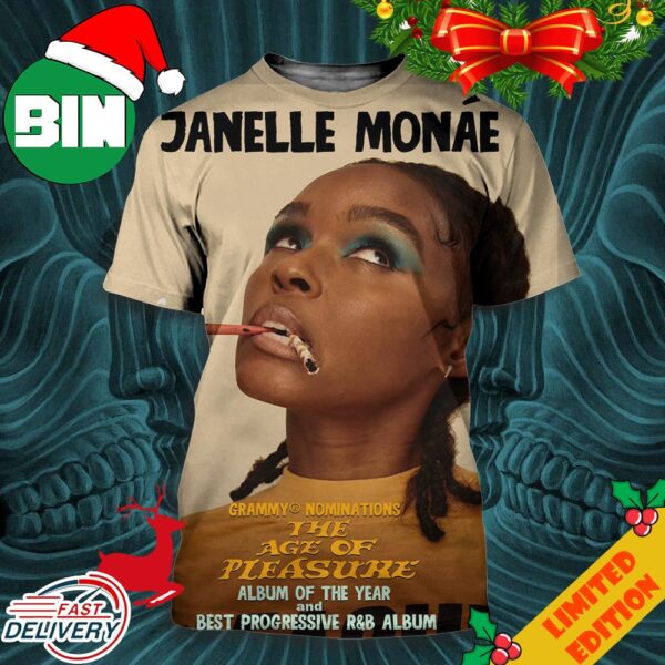 Janelle Monae Grammy Nominations The Age Of Pleasure Album Of The Year And Best Progressive RnB Album 3D T-Shirt