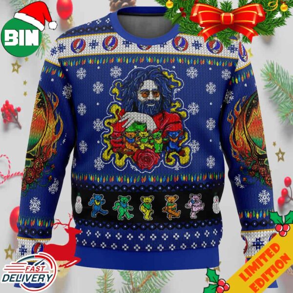 Jerry Garcia Grateful Dead Ugly Christmas Sweater