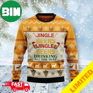 Jingle Beers Jingle Beers Drinking All The Way Ver 2 Xmas Funny 2023 Holiday Custom And Personalized Idea Christmas Ugly Sweater