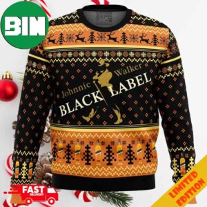 Johnnie Walker Black Label Ugly Christmas Sweater For Men And Women