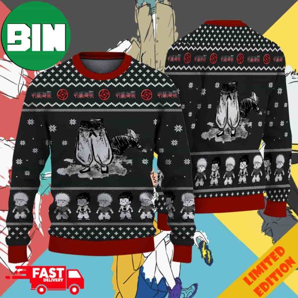 Jujutsu Kaisen Funny Meme Gojo Satoru Cut In Half By Ryomen Sukuna Christmas 2023 Ugly Sweater