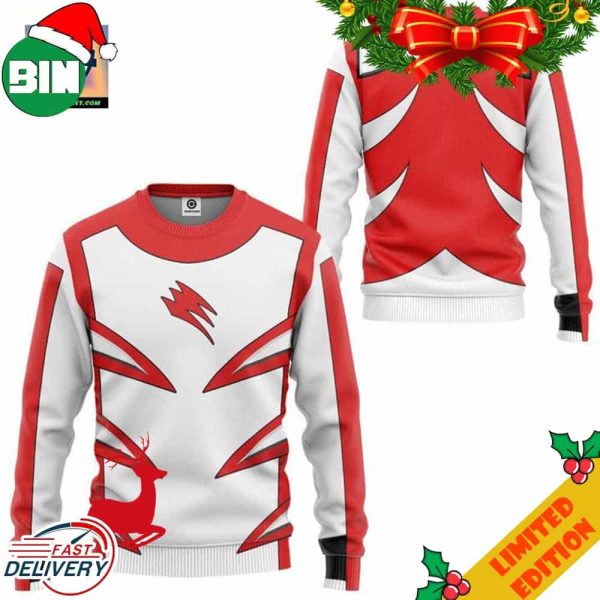 Jungle Fury Red Master Mode Power Rangers Ugly Christmas Sweater