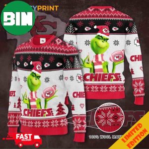 Kansas City Chiefs The Grinch Gift For Fan Ugly Wool Sweater Christmas