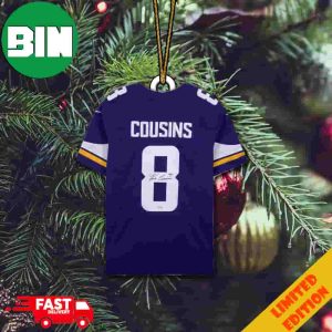 Kirk Cousins T-Shirt Minnesota Vikings Purple Nike Limited Jersey Signature Christmas Tree 2023 Decorations Onrament