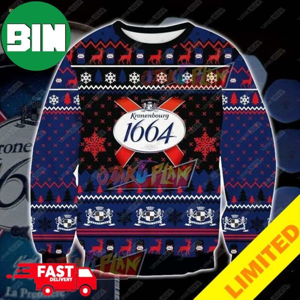 Kronenbourg Brewery Beer Xmas Funny 2023 Holiday Custom And Personalized Idea Christmas Ugly Sweater