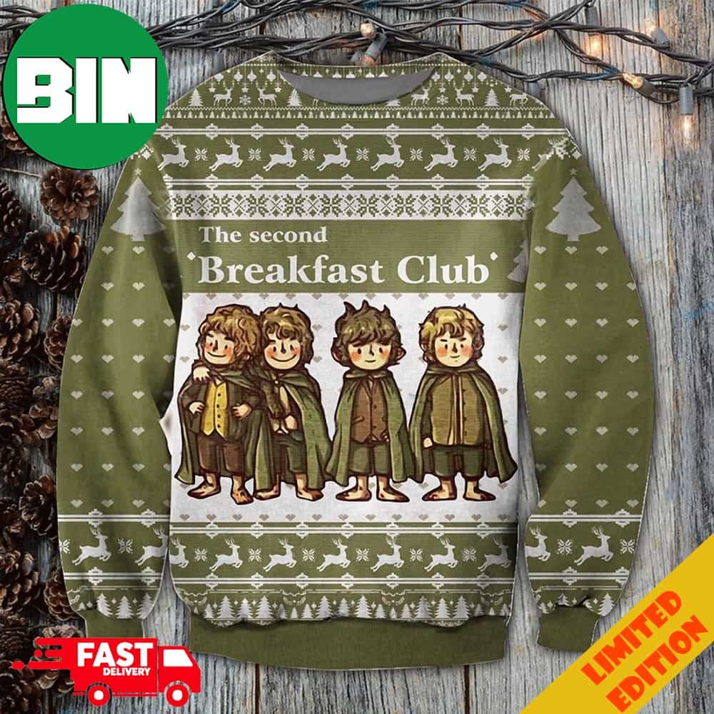 LOTR Hobbits The Second Breakfast Club Ugly Sweater For Men And Women