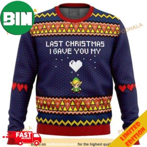 Last Christmas I Gave You My Heart Zelda The Legend Of Zelda Christmas Ugly Sweater