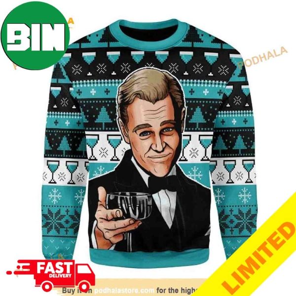 Leo Wine Glass Meme Leonardo DiCaprio Xmas Funny 2023 Holiday Custom And Personalized Idea Christmas Ugly Sweater