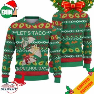 Let’s Taco Bout Holiday Ugly Sweater Feliz Navidad Latin