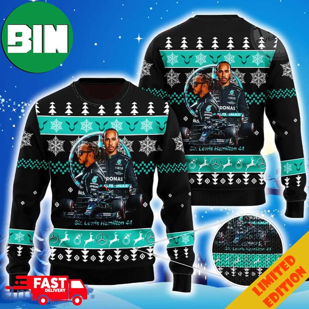Lewis Hamilton F1 All Over Print Christmas Knitting Ugly Sweater For Men And Women