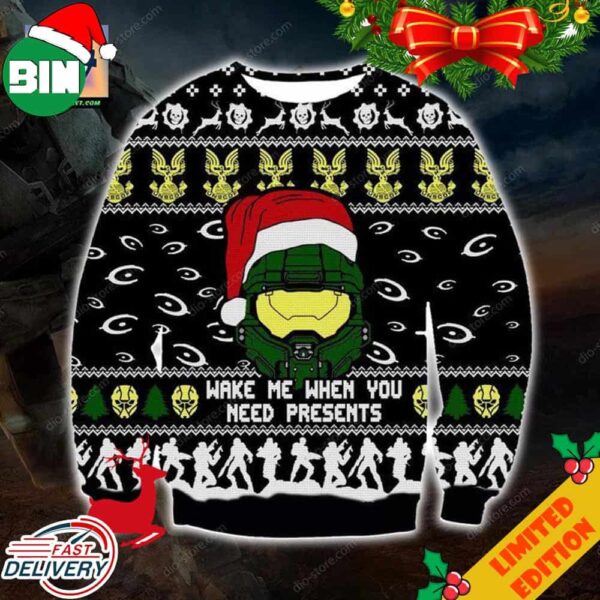 Limited Halo Wake Me When You Need Presents Ugly Sweater