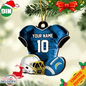 Los Angeles Chargers NFL Sport Ornament Custom Name And Number 2023 Christmas Tree Decorations