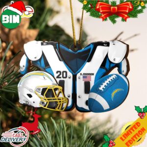 Los Angeles Chargers NFL Sport Ornament Custom Your Name And Number 2023 Christmas Tree Decorations