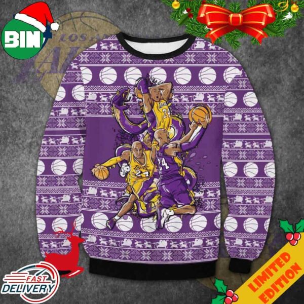 Los Angeles Lakers Kobe Bryant Snake Ugly Christmas Sweater For Men And Women