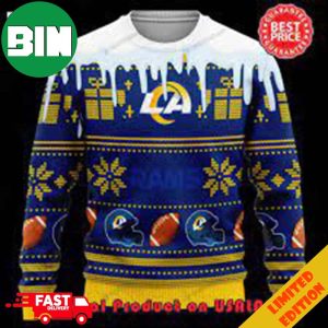 Los Angeles Rams NFL Woolen Custom Name Ugly Christmas Sweater For Men And Women