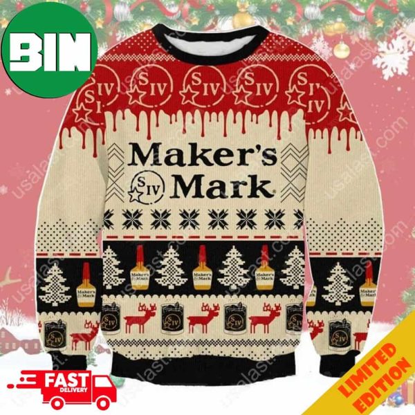 Maker’s Mark Bourbon Ugly Christmas Sweater For Men And Women