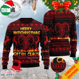 Merry Antichristmas Satan Claus Ugly Christmas Sweater