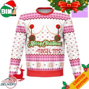 Merry Christmas 2023 Tinsel Tits Funny Ugly Sweater For Men And Women