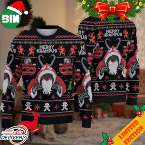 Merry Krampus 2023 Horror Xmas Gift Ugly Sweater