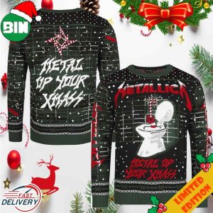 Metal Up Your Ass Metallica Fans Christmas 2023 Ugly Sweater