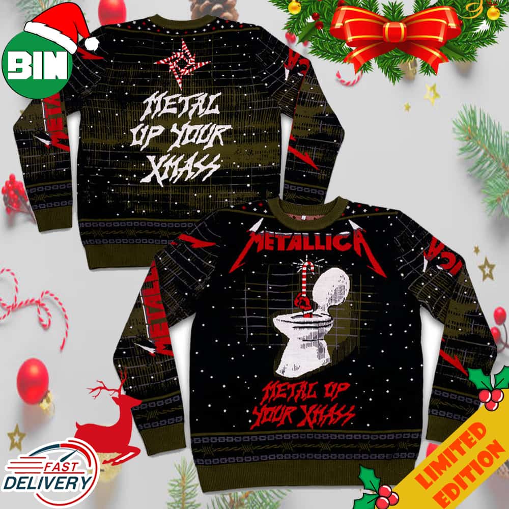 Metal Up Your Xmas Holiday Gift Metallica Merch Store Fan Gifts 2023 Ugly Sweater