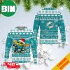 Miami Dolphins Baby Groot And Grinch Best Friends Ugly Christmas Sweater For Men And Women