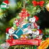 Miami Dolphins Snoopy And NFL Sport Ornament Personalized Your Family Name