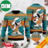 Miami Dolphins Snoopy Dabbing 3D Ugly Christmas Sweater
