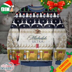 Michelob Ultra Beer Ugly Christmas Sweater