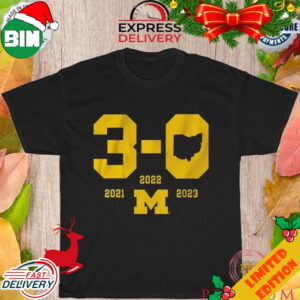 Michigan Wolverines 3-0 In The Game 2021 2022 2023 T-Shirt