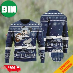 Mickey Mouse NFL Dallas Cowboys Ugly Christmas Sweater Disney 2023 Gift For Men And Women