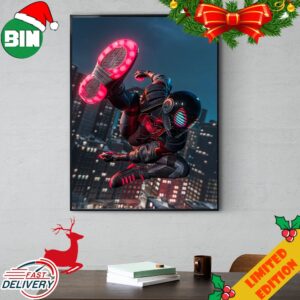 Miles Morales 2020 Suit Go To Suit In Spider Man 2 Poster Canvas
