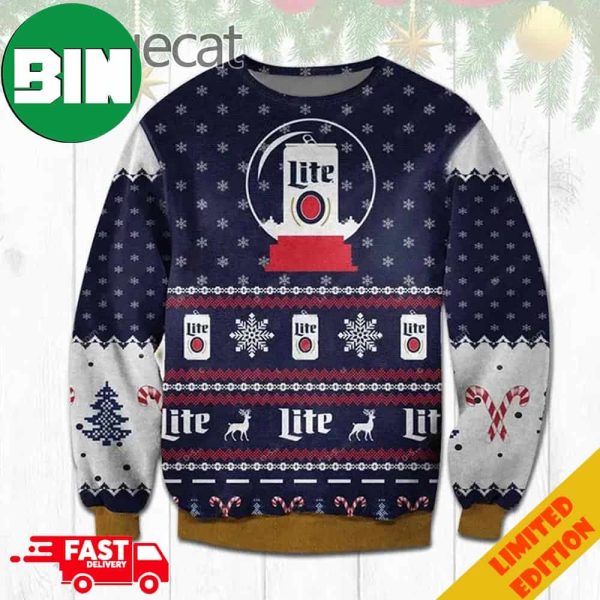 Miller Lite Beer Ugly Christmas Sweater