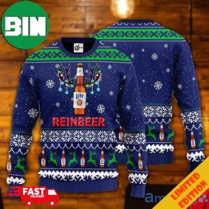 Miller Lite Reinbeer Ugly Christmas Sweater For Men And Women