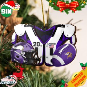 Minnesota Vikings NFL Sport Ornament Custom Your Name And Number 2023 Christmas Tree Decorations