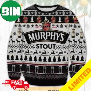 Murphys Stout Beer Xmas Funny 2023 Holiday Custom And Personalized Idea Christmas Ugly Sweater