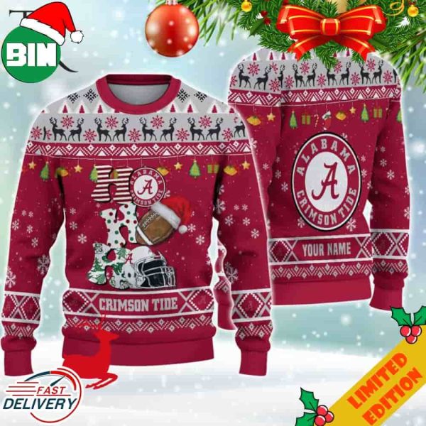 NCAA Alabama Crimson Tide HO HO HO Ugly Christmas Sweater