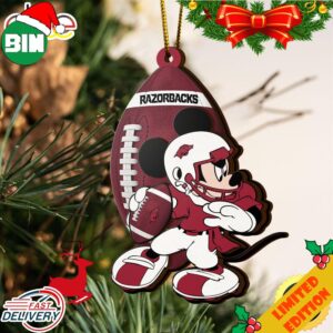 NCAA Arkansas Razorbacks Mickey Mouse Christmas Ornament 2023 Christmas Tree Decorations